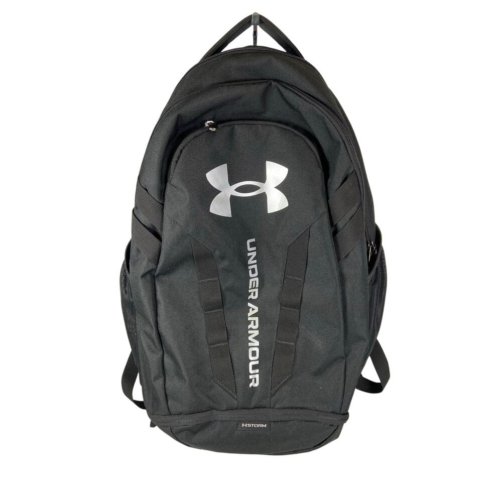 Under Armour Hustle 5.0 Backpack Black Silver Unisex